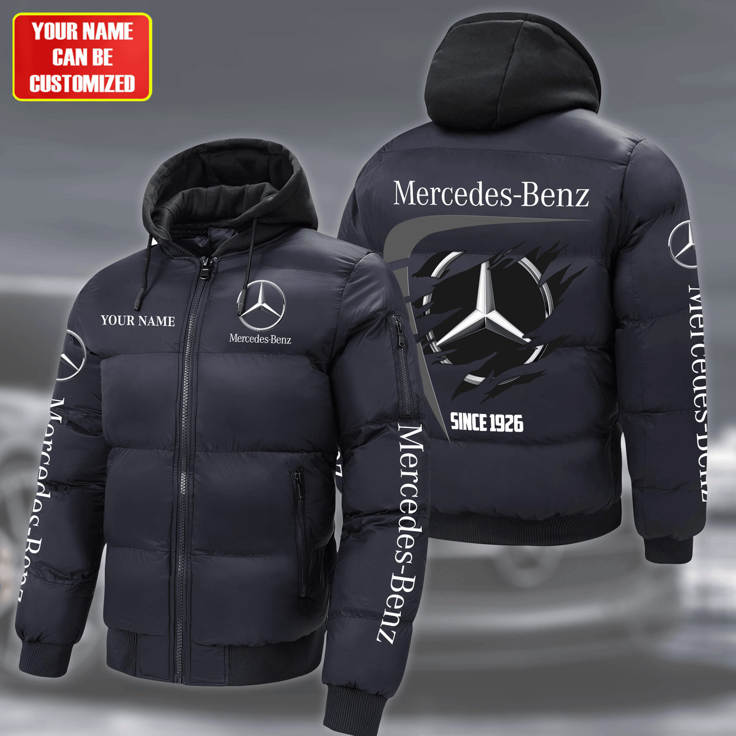 Personalized Merc EST 1926 Puffer Thermal Sport Warm Jacket