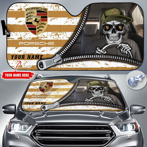 Personalized Pors Funny Car Sunshade