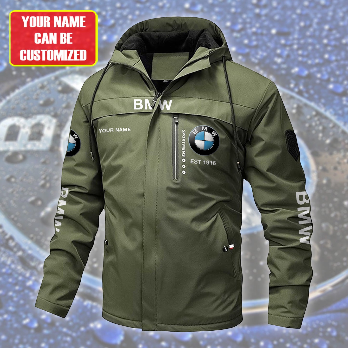 Personalized BW 3D Windproof Jacket