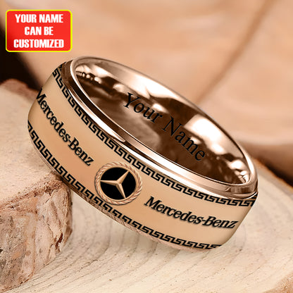 Personalized Merc Luxury Pattern Alloy Ring