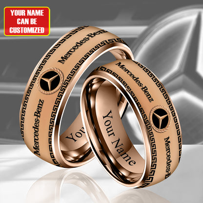 Personalized Merc Luxury Pattern Alloy Ring