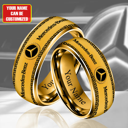 Personalized Merc Luxury Pattern Alloy Ring