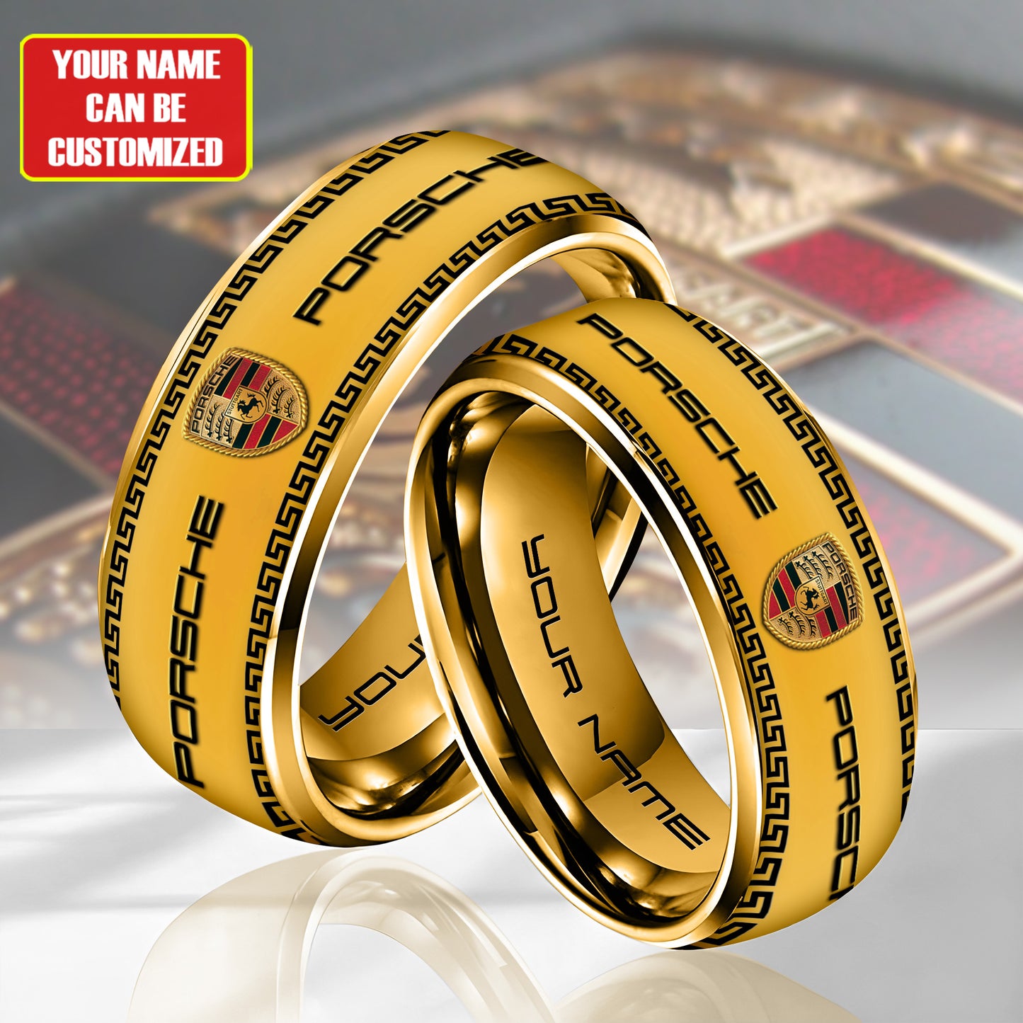 Personalized Pors Luxury Pattern Alloy Ring