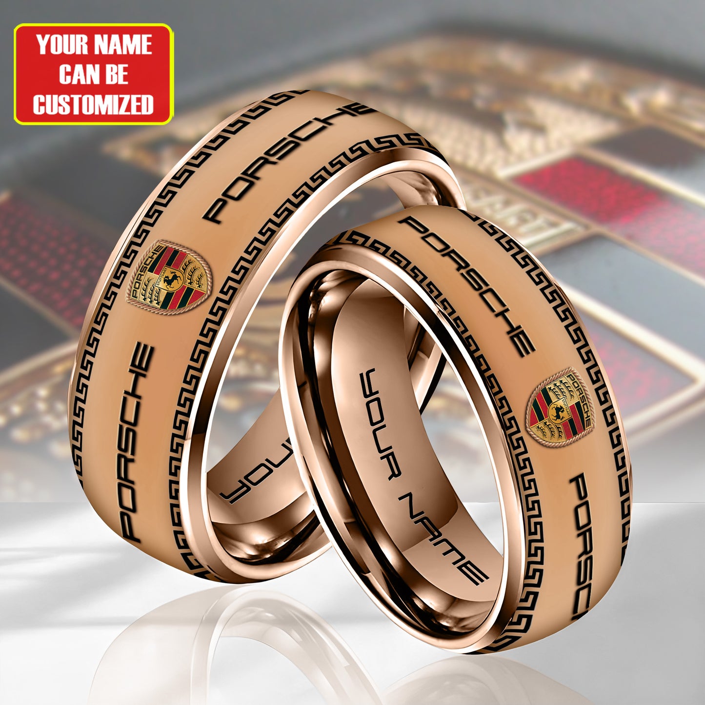 Personalized Pors Luxury Pattern Alloy Ring