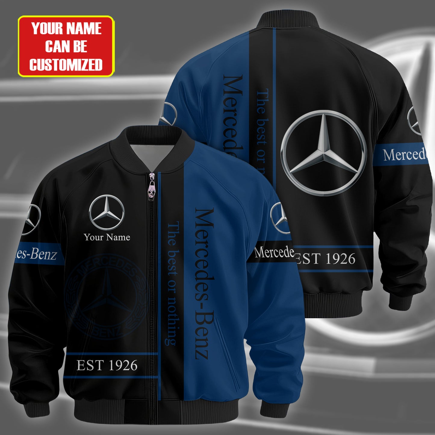 Personalized Merc Vintage Printed Bomber Jacket P161002