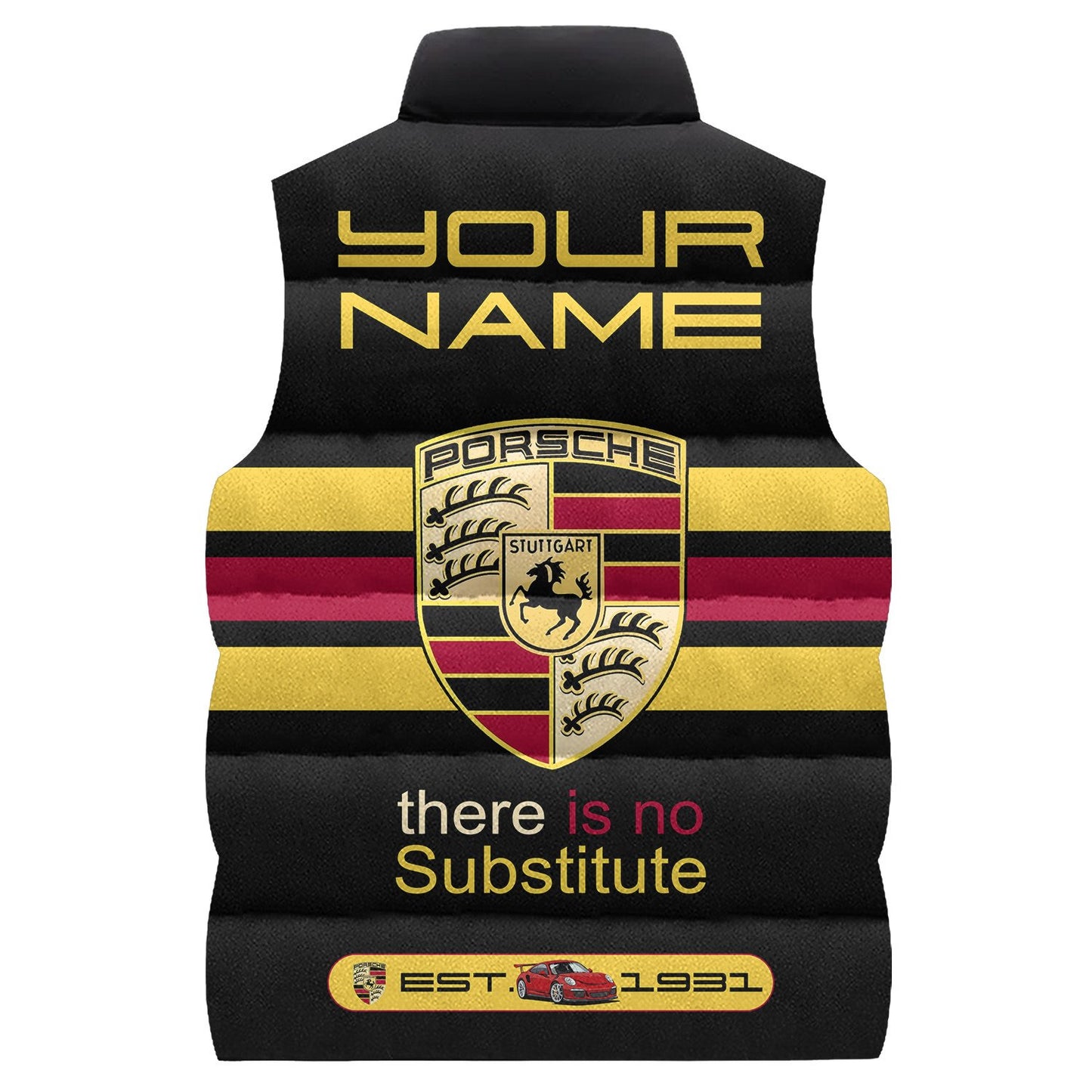 Personalized Pors Sleeveless Windproof Puffer Jacket 3D