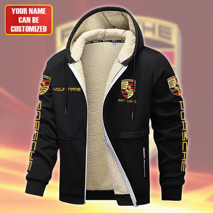 Personalized Pors Fleece 3D Unisex Hooded Jacket
