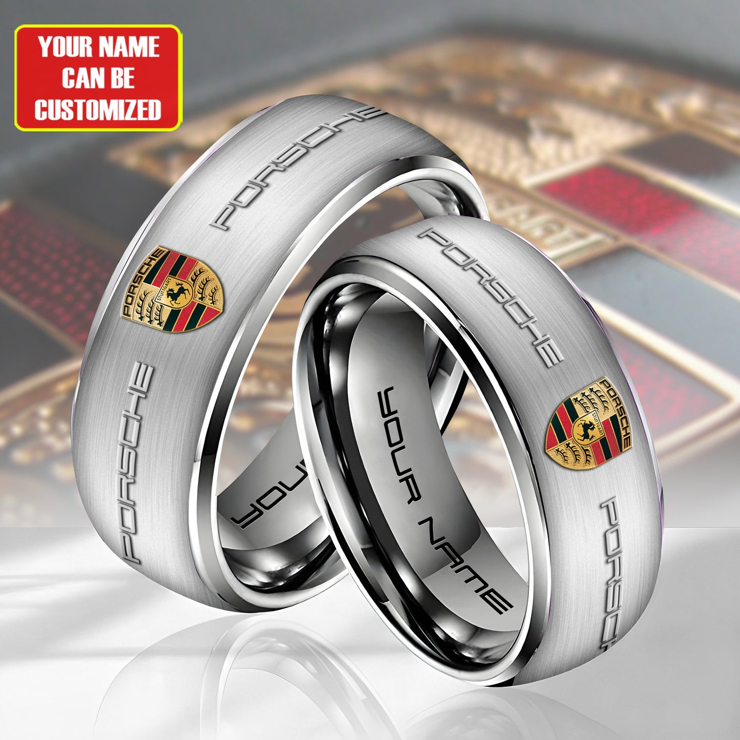 Personalized Pors Luxury Pattern Alloy Ring