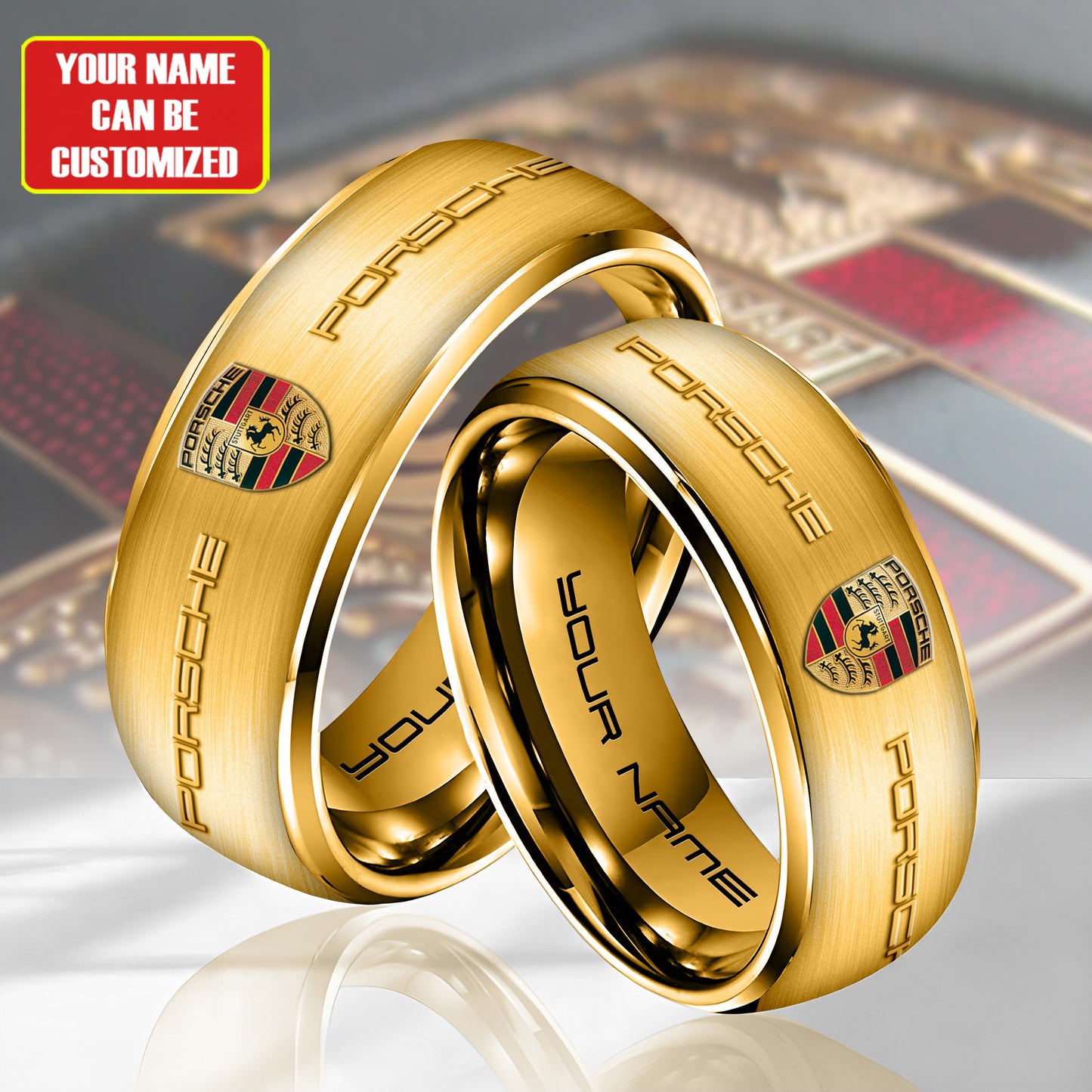 Personalized Pors Luxury Pattern Alloy Ring