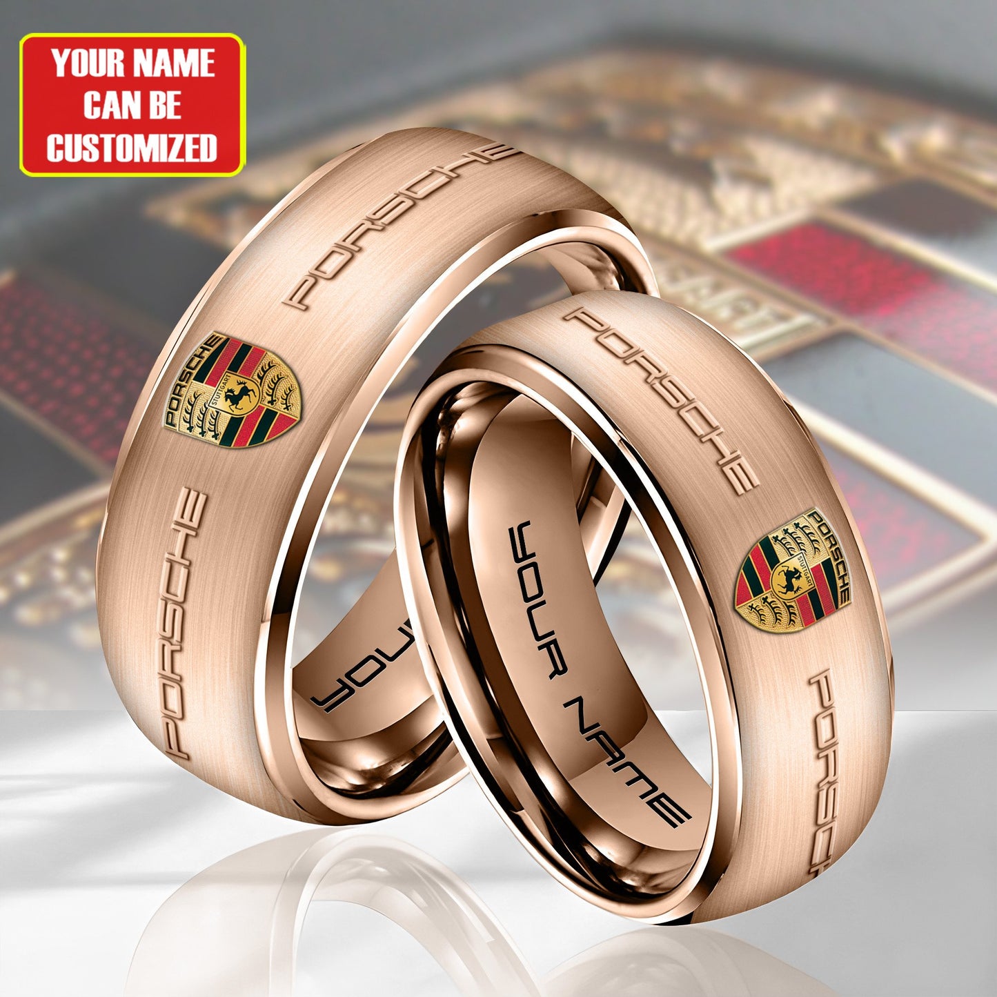 Personalized Pors Luxury Pattern Alloy Ring