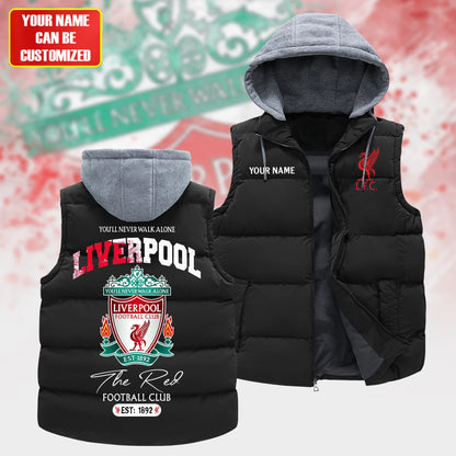 Personalized LVP Sleeveless Windproof Puffer Jacket With Hood