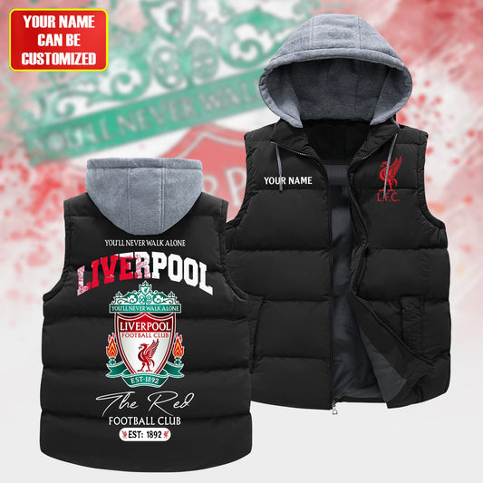 Personalized LVP Sleeveless Windproof Puffer Jacket With Hood