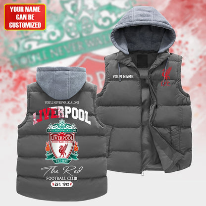 Personalized LVP Sleeveless Windproof Puffer Jacket With Hood