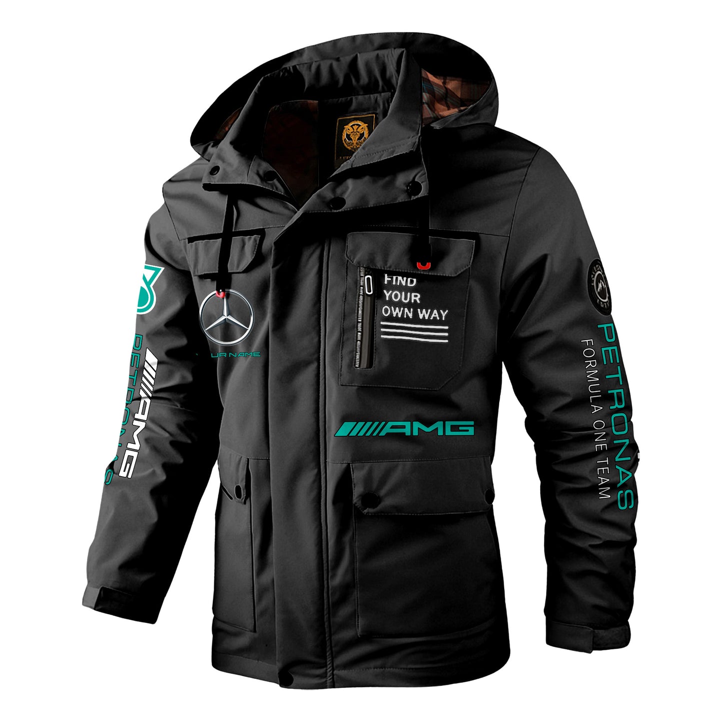 Personalized Merc AMG Petronas Windbreaker Hooded Jacket Q181002
