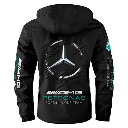 Personalized Merc AMG Petronas Windbreaker Hooded Jacket Q181002