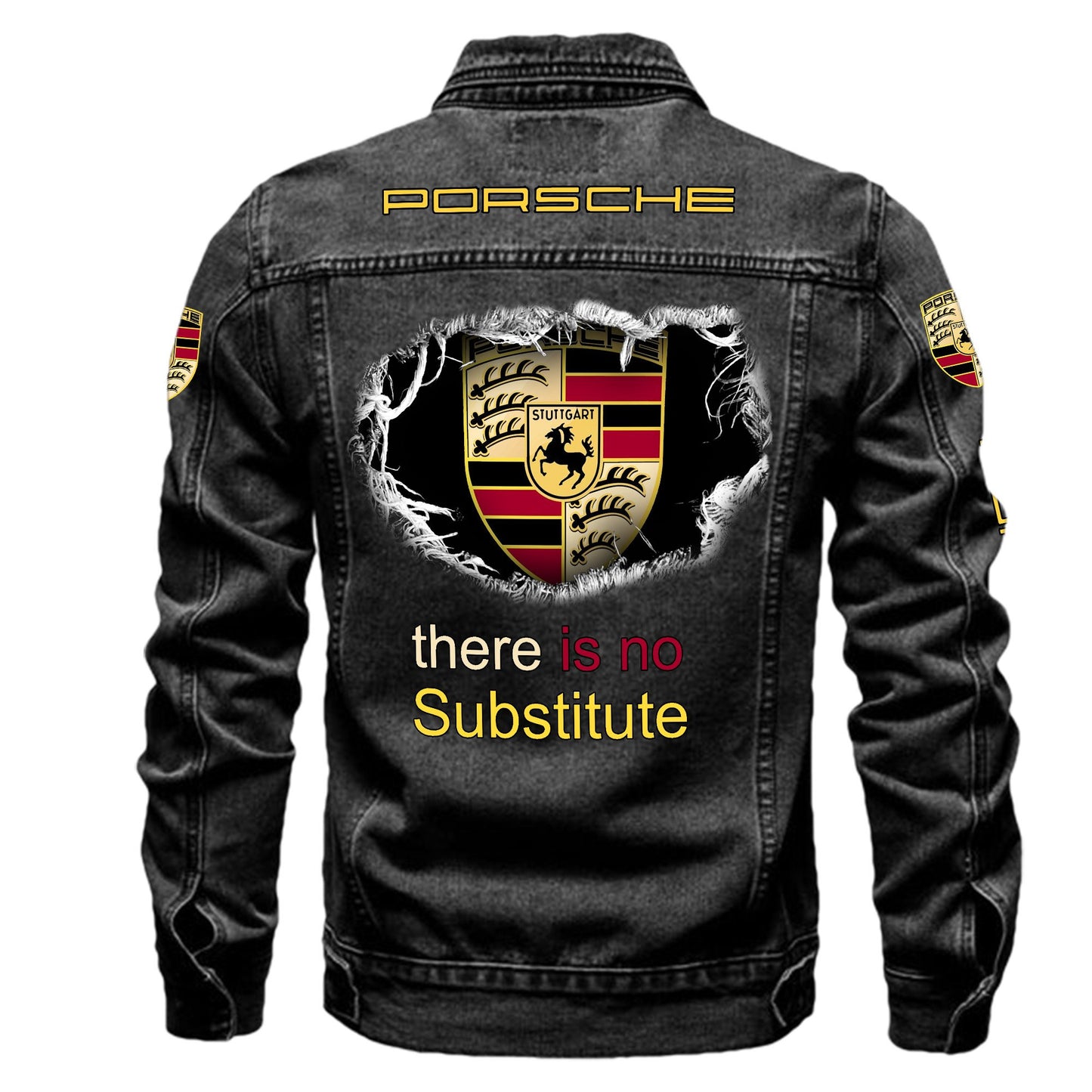 Personalized Pors Denim Casual Jacket , Cotton Jeans Jackets