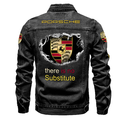 Personalized Pors Denim Casual Jacket , Cotton Jeans Jackets