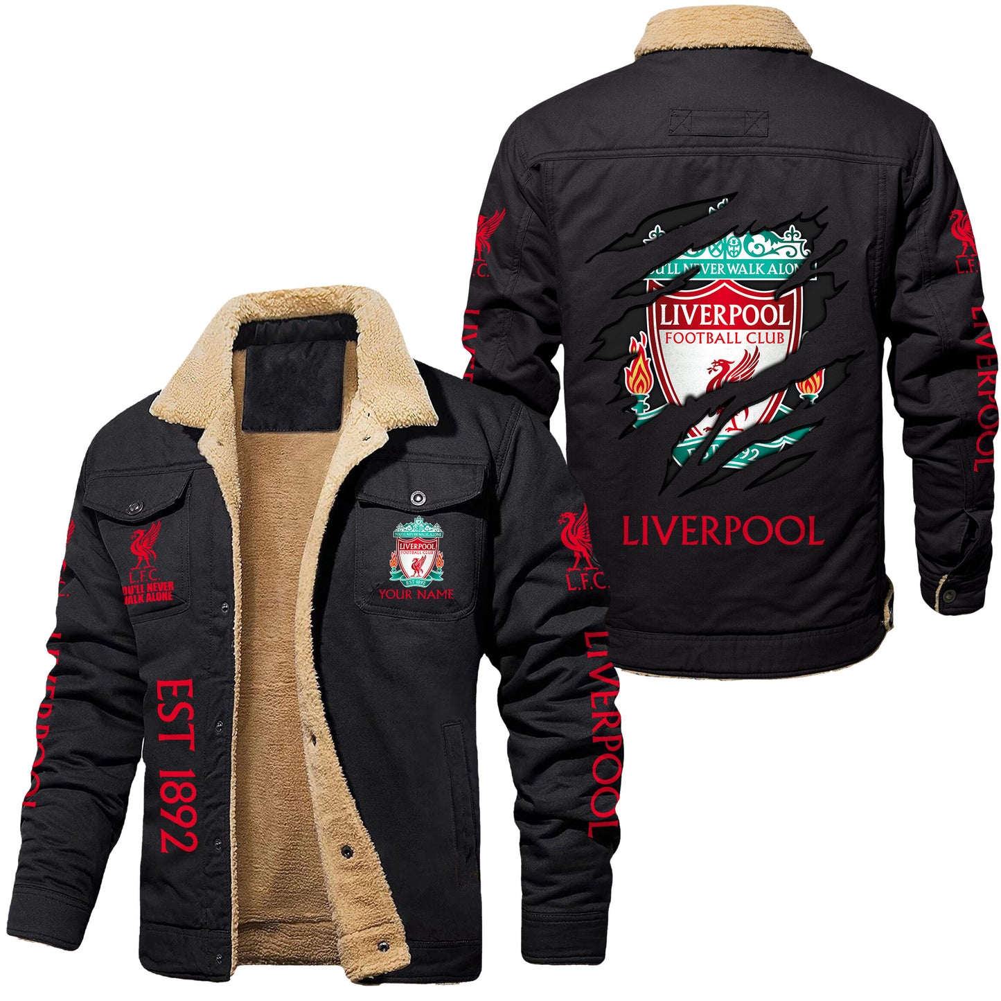 Personalized LVP Fleece Thermal Cotton Jacket Q201008