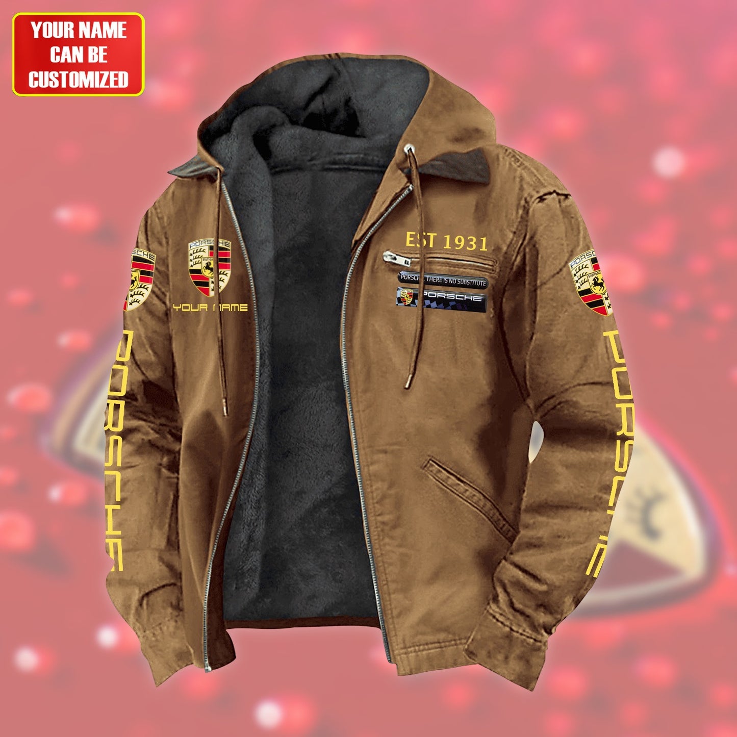 Personalized Pors Est 1931 Fur lining Paddle Jacket