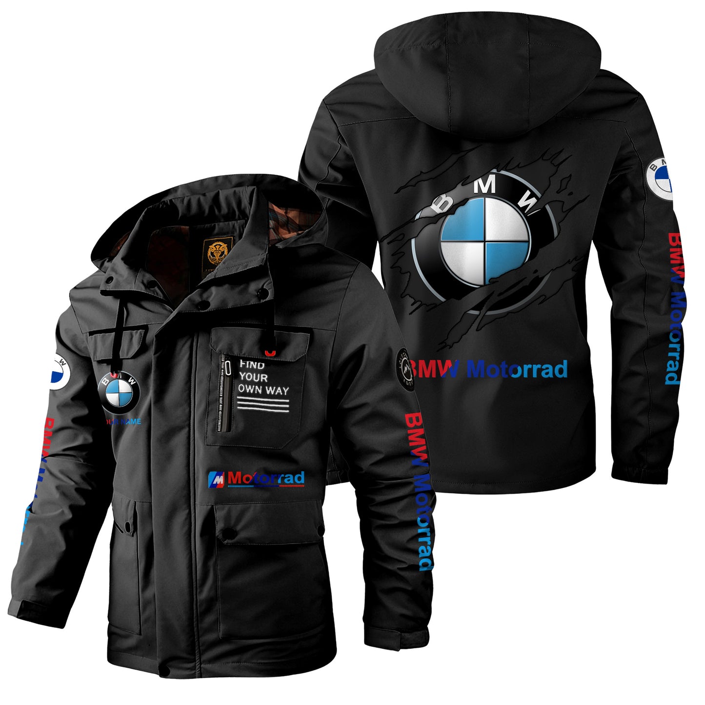 Personalized BW Motorrad Windbreaker Hooded Jacket Q231001