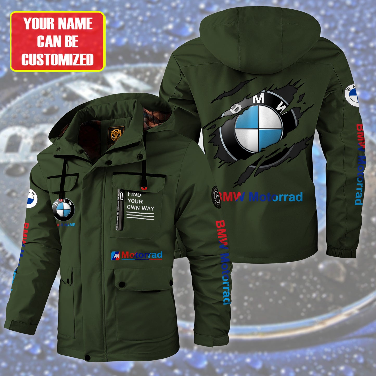 Personalized BW Motorrad Windbreaker Hooded Jacket Q231001