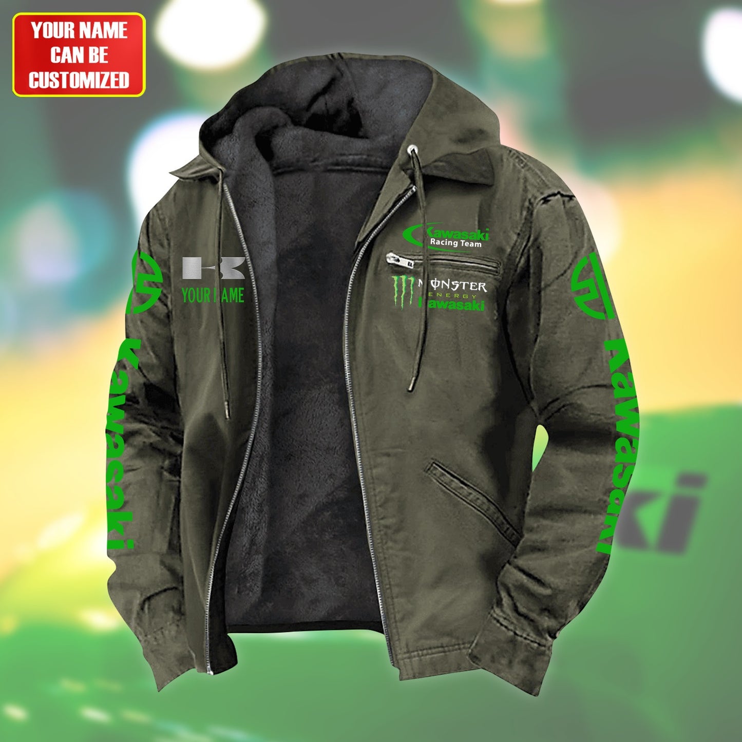 Personalized KW Fur lining Paddle Jacket