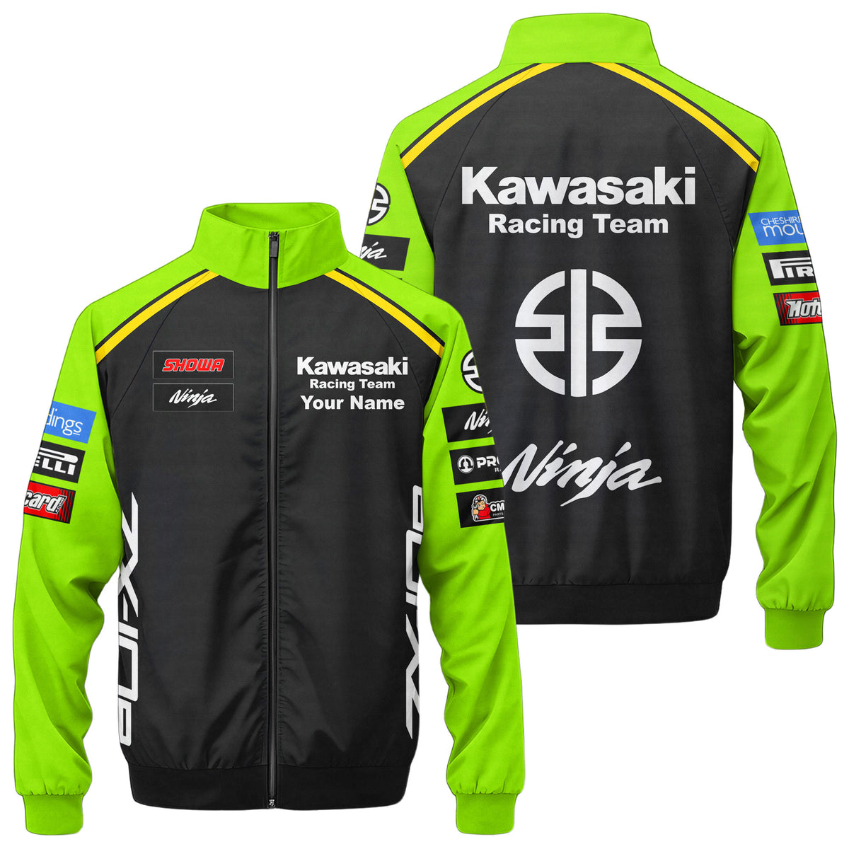 Personalized KW SBK Team Zipper Stand Collar Jacket