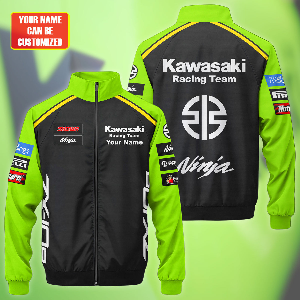 Personalized KW SBK Team Zipper Stand Collar Jacket