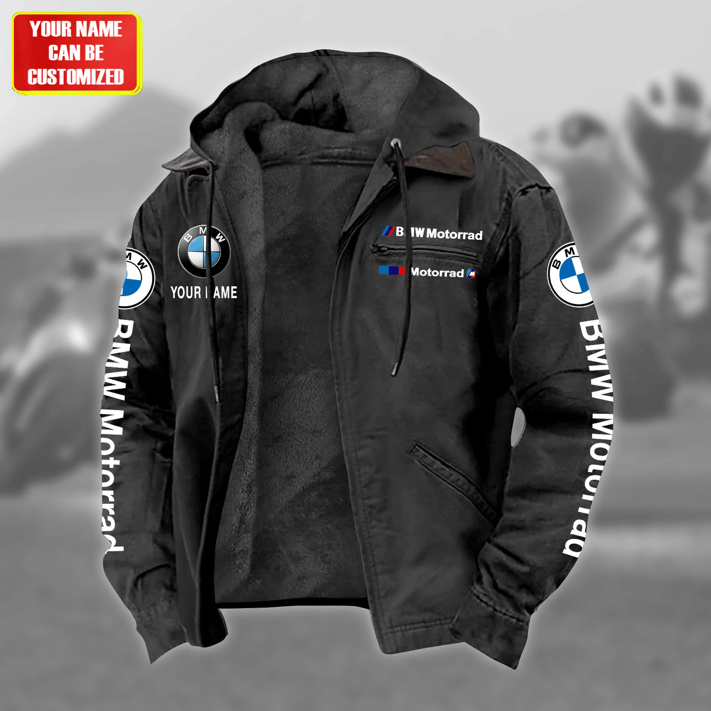 Personalized BW Motorrad Fur lining Paddle Jacket