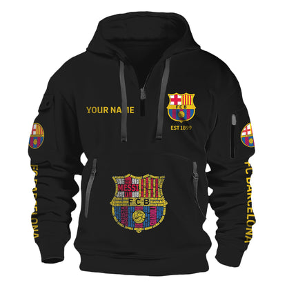Personalized Barca FC Zip-Hoodie Cotton Jacket