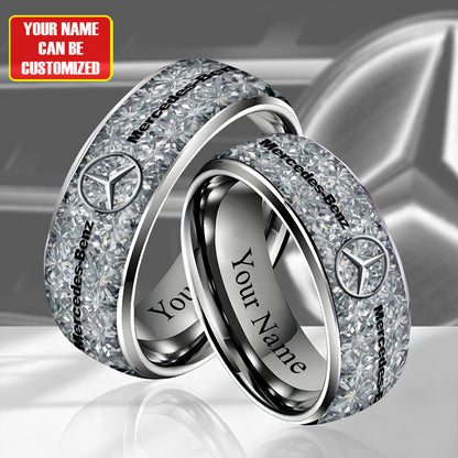 Personalized Merc Gem Luxury Alloy Ring