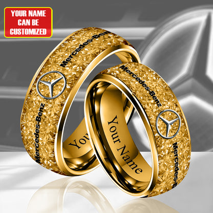 Personalized Merc Gem Luxury Alloy Ring