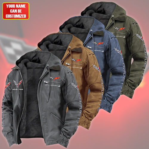 Personalized Corvette Fur lining Paddle Jacket
