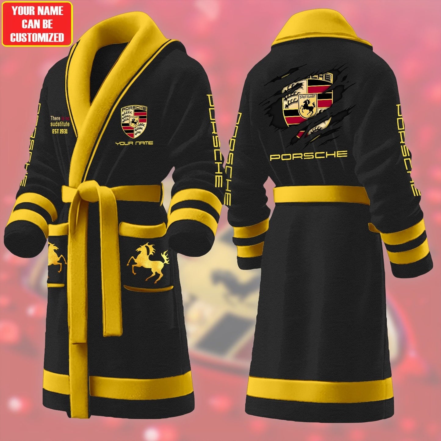 Personalized Pors Fleece Bathrobe Q231005