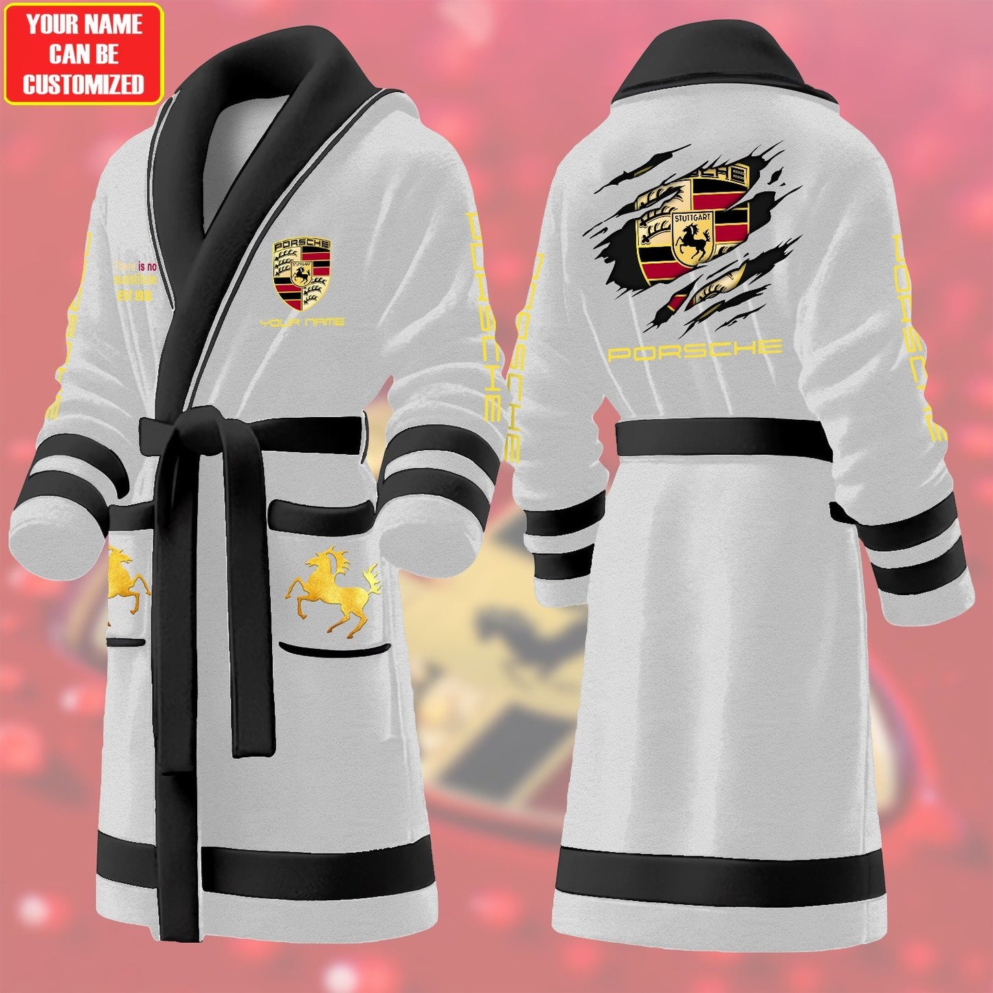 Personalized Pors Fleece Bathrobe Q231005