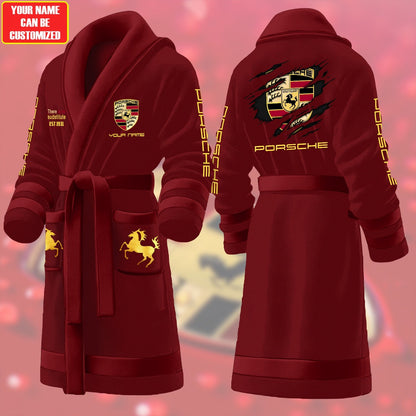 Personalized Pors Fleece Bathrobe Q231005