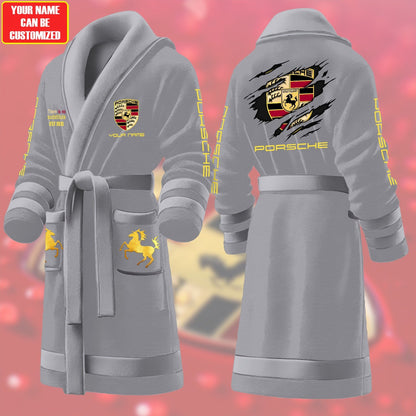 Personalized Pors Fleece Bathrobe Q231005