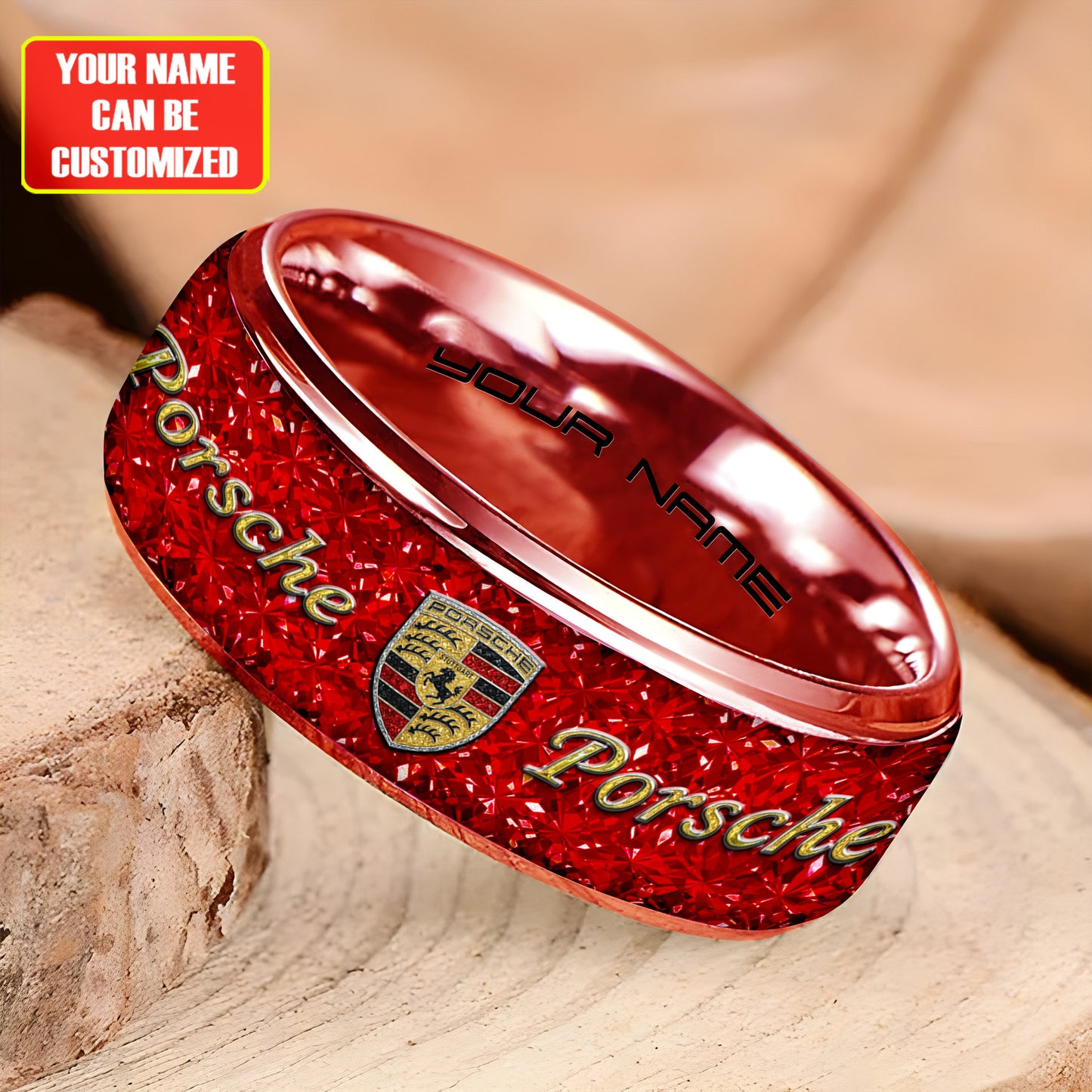 Personalized Pors Gem Luxury Alloy Ring