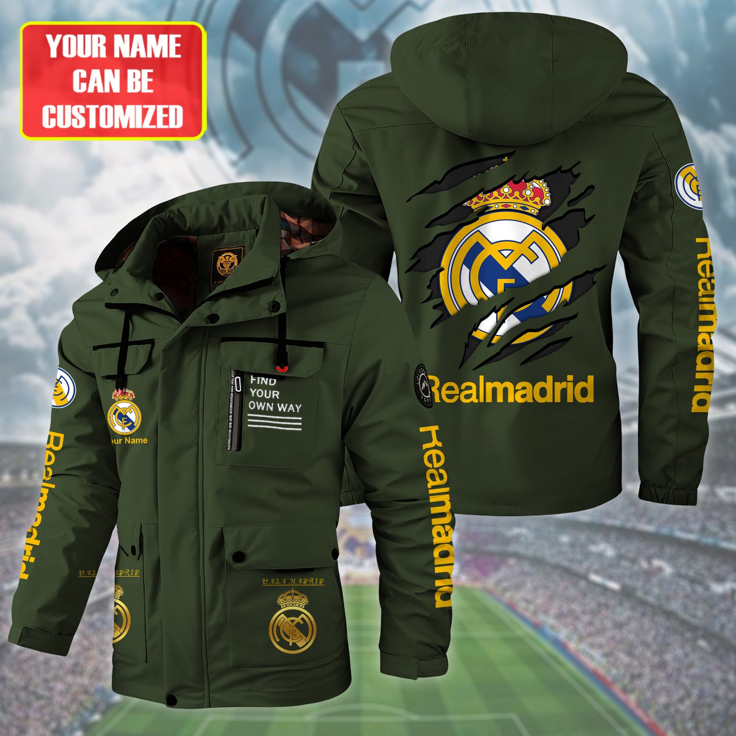 Personalized Real Windbreaker Hooded Jacket Q271003