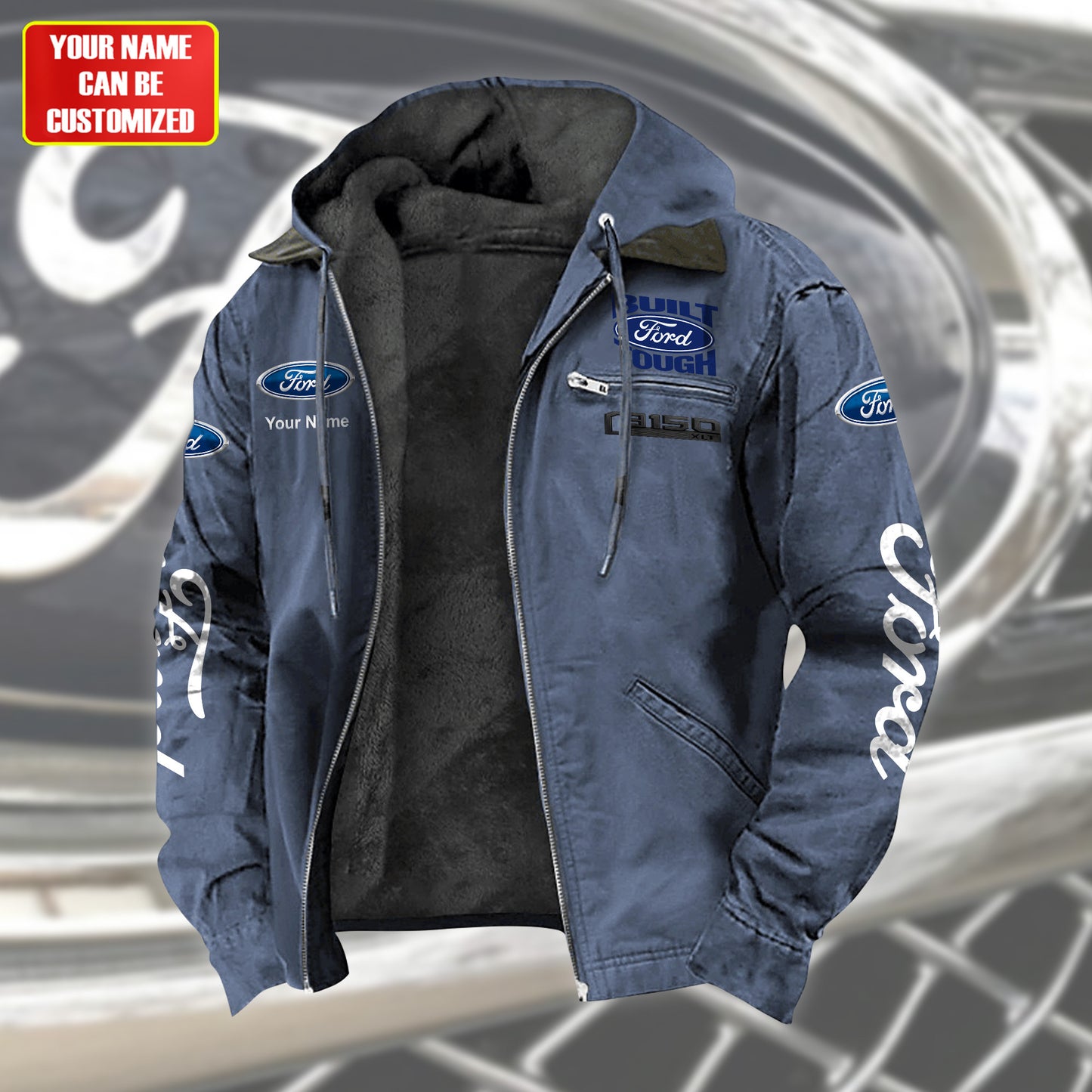 Personalized Frd F150 Fur lining Paddle Jacket