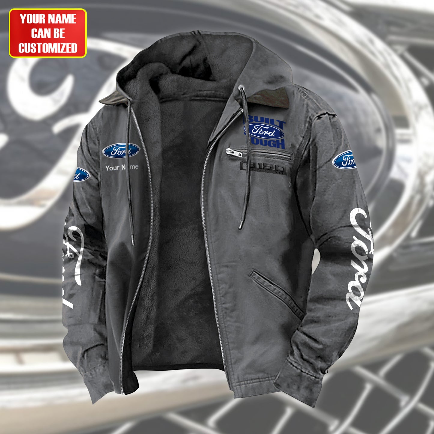 Personalized Frd F150 Fur lining Paddle Jacket