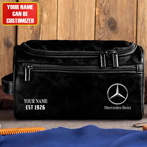Personalized Merc Vintage Leather Toiletry Bag