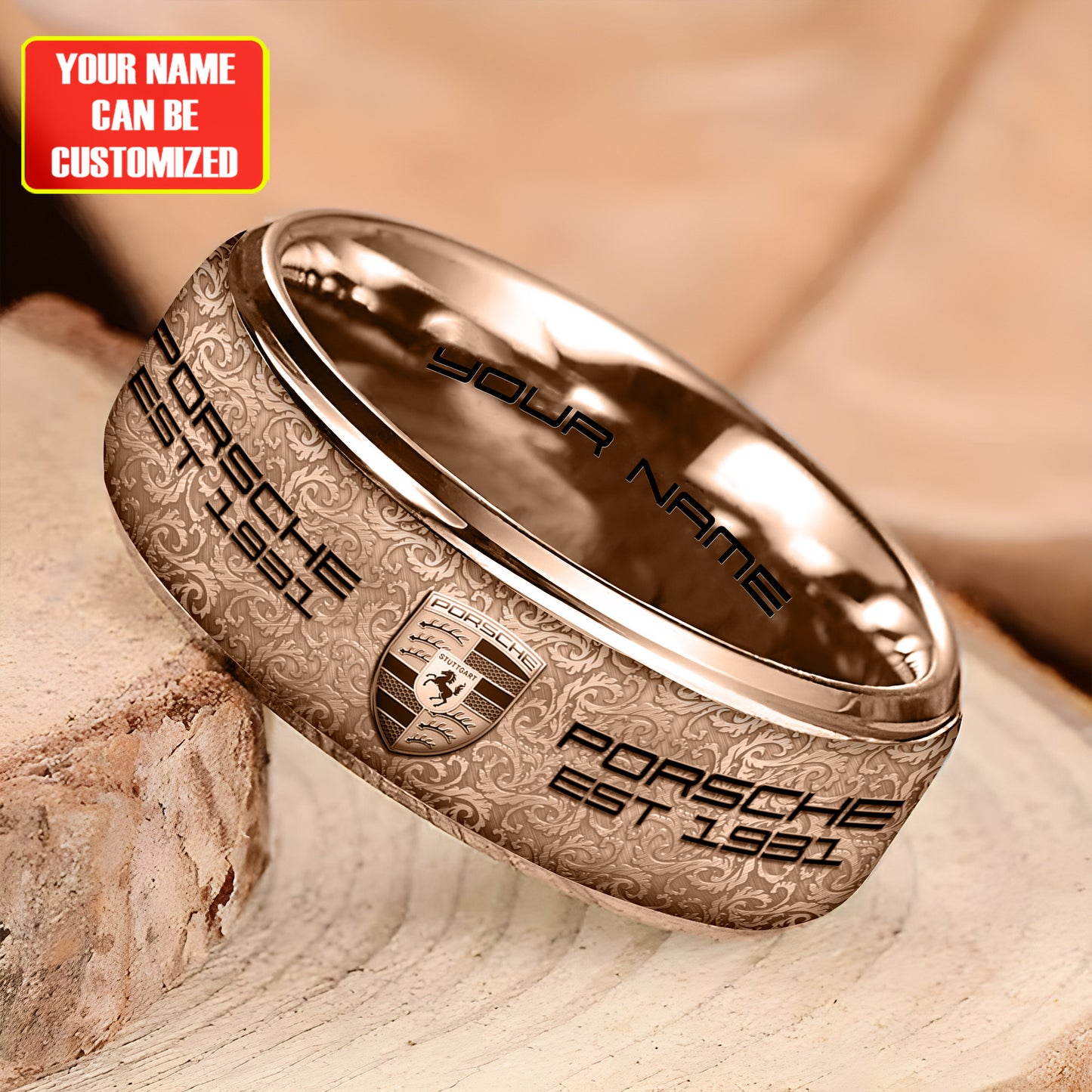 Personalized Pors EST 1931 Luxury Alloy Ring