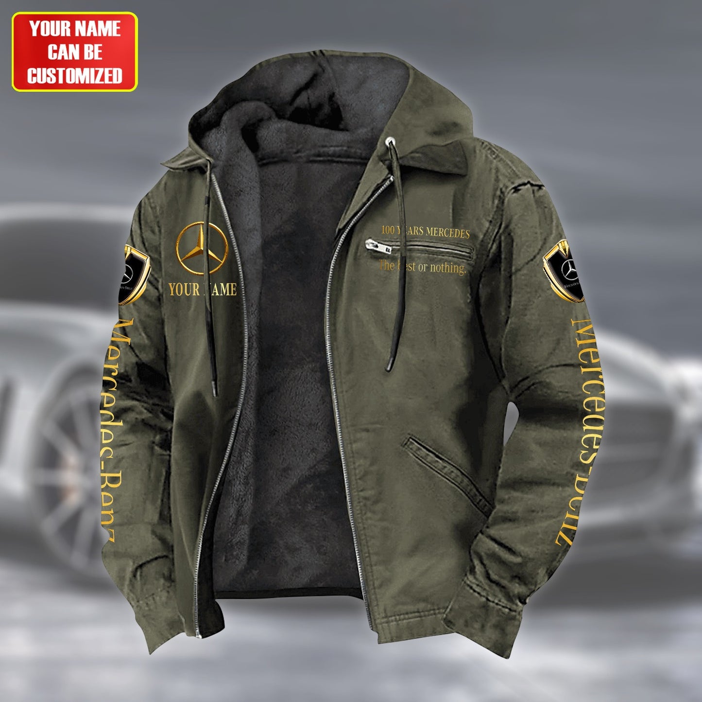 Personalized Merc 100 Years Fur lining Paddle Jacket