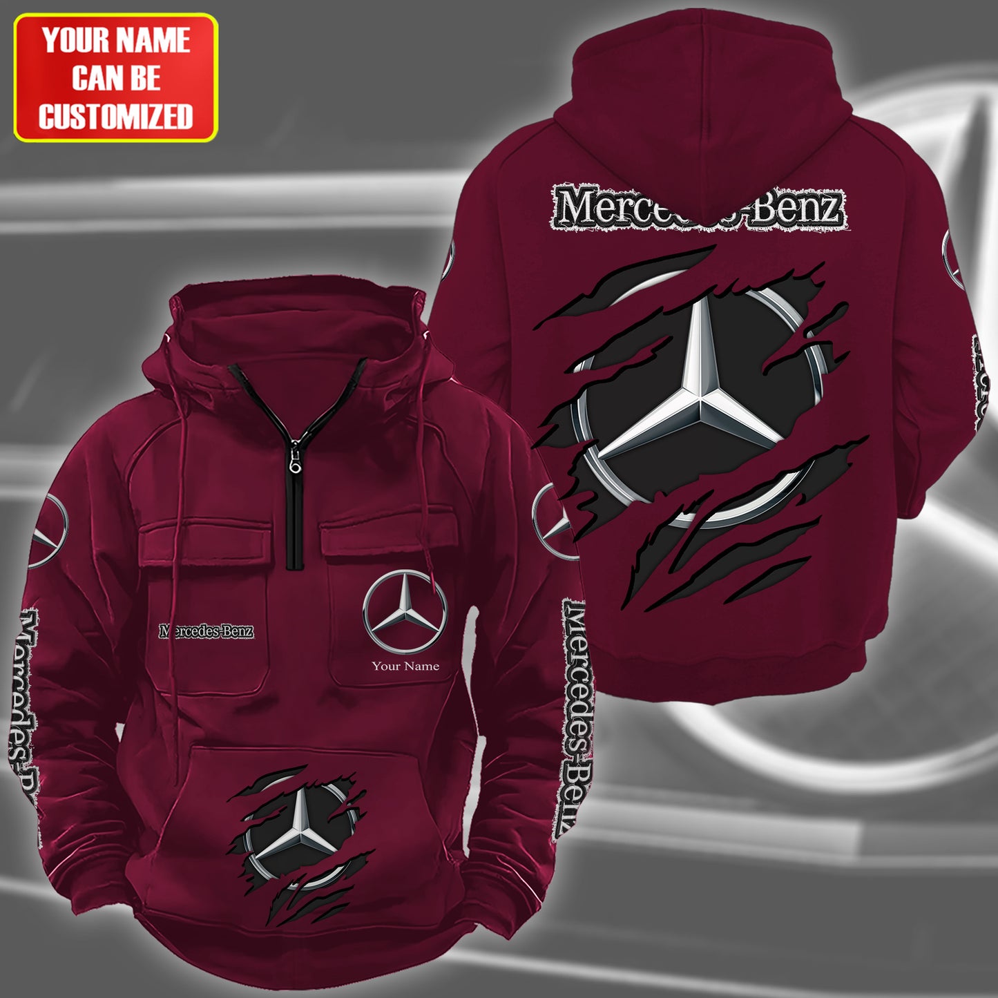 Personalized Merc Est 1926 Retro Cotton Hoodie