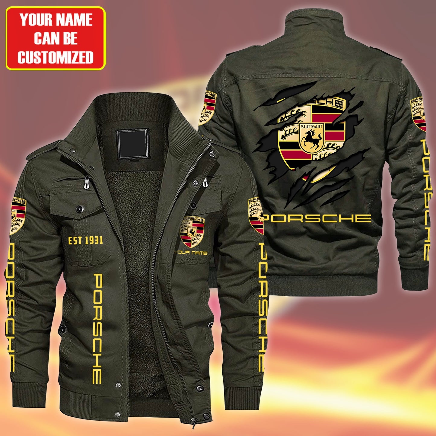 Personalized Pors Windbreaker Fleece Jacket