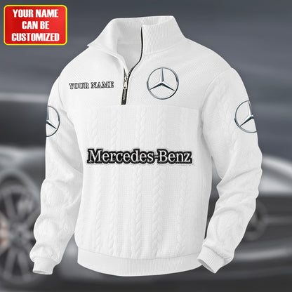 Personalized Merc Zip-Up Collar Wool Sweater