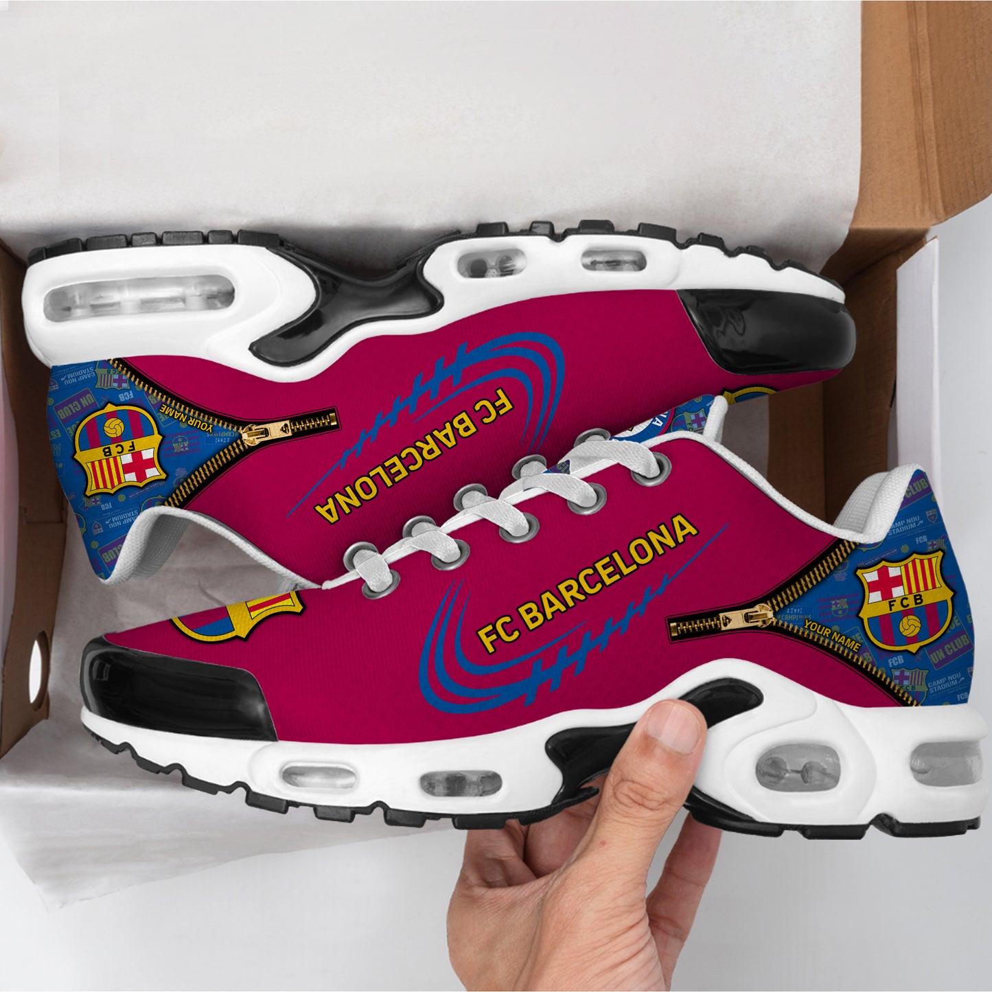 Personalized Barca FC Sport Air Cushion Sneaker V3
