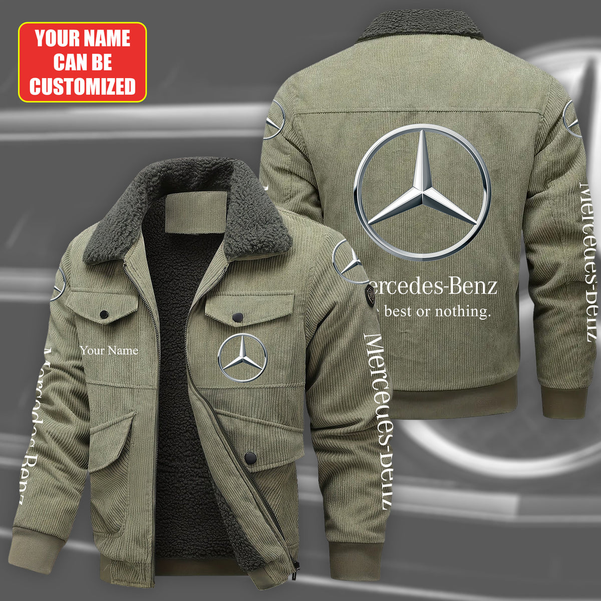 Personalized Merc Fleece Corduroy Jacket