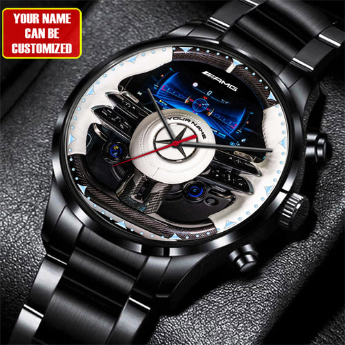 Personalized Merc AMG Brabus Cockpit Luxury Stainless Steel Watch